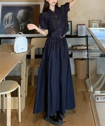 シャツトップススカートセットアップ