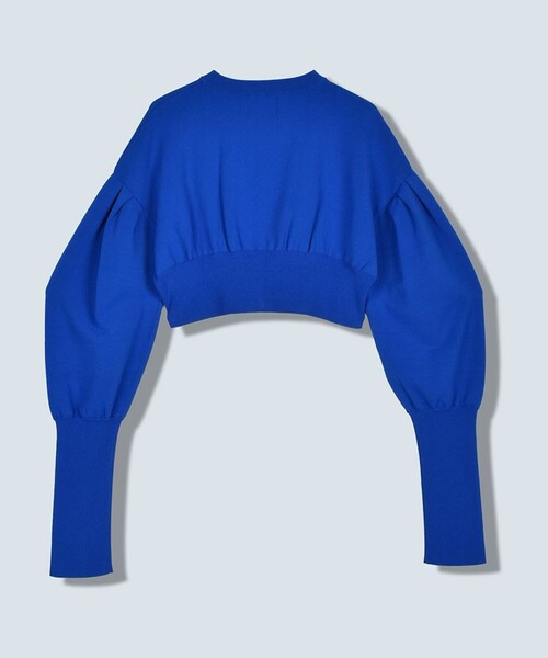 OMMO(オーエムエムオー)の「【OMMO(オーエムエムオー)】VOLUME SLEEVE ZIP KT CD/ボリュームスリーブジップニットカーディガン(カーディガン/ボレロ・レディース・ブラック/カーキ/ブルー・FREE)」の9枚目の写真