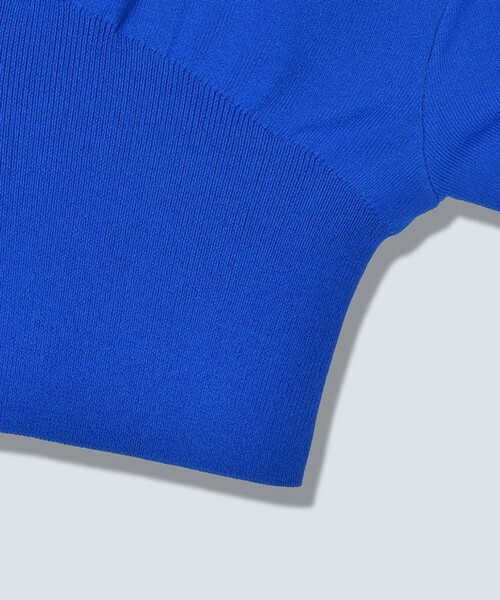 OMMO(オーエムエムオー)の「【OMMO(オーエムエムオー)】VOLUME SLEEVE ZIP KT CD/ボリュームスリーブジップニットカーディガン(カーディガン/ボレロ・レディース・ブラック/カーキ/ブルー・FREE)」の13枚目の写真