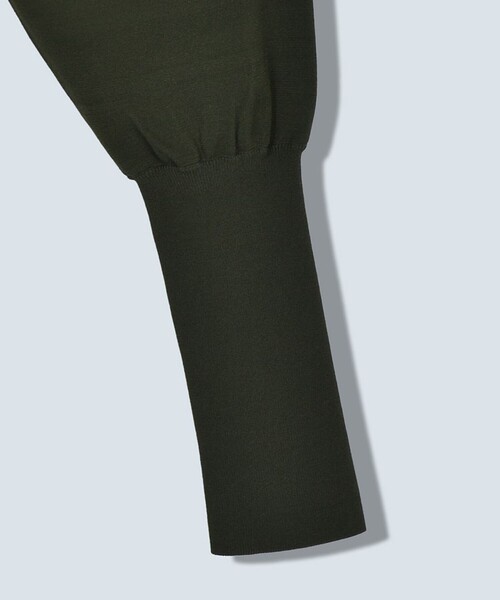 OMMO(オーエムエムオー)の「【OMMO(オーエムエムオー)】VOLUME SLEEVE ZIP KT CD/ボリュームスリーブジップニットカーディガン(カーディガン/ボレロ・レディース・ブラック/カーキ/ブルー・FREE)」の16枚目の写真