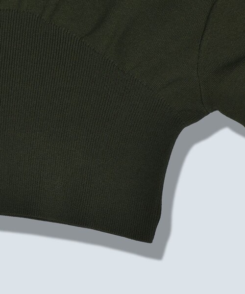 OMMO(オーエムエムオー)の「【OMMO(オーエムエムオー)】VOLUME SLEEVE ZIP KT CD/ボリュームスリーブジップニットカーディガン(カーディガン/ボレロ・レディース・ブラック/カーキ/ブルー・FREE)」の18枚目の写真