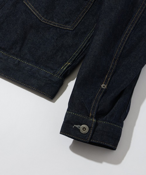 HANES（ヘインズ）の「【HANES/ヘインズ】デニムトラッカージャケット 2st（デニムジャケット・メンズ・ブラック/インディゴブルー/サックスブルー・S/M/L/LL）」の15枚目の写真