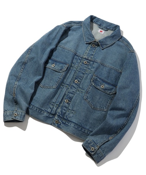 HANES（ヘインズ）の「【HANES/ヘインズ】デニムトラッカージャケット 2st（デニムジャケット・メンズ・ブラック/インディゴブルー/サックスブルー・S/M/L/LL）」の5枚目の写真