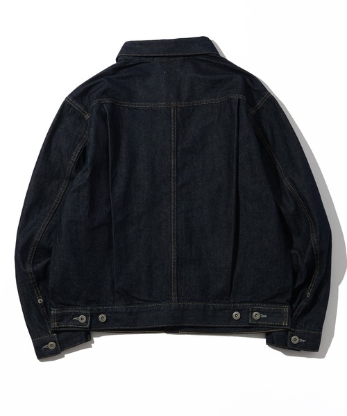 HANES（ヘインズ）の「【HANES/ヘインズ】デニムトラッカージャケット 2st（デニムジャケット・メンズ・ブラック/インディゴブルー/サックスブルー・S/M/L/LL）」の7枚目の写真