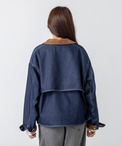 L.L.Bean(エルエルビーン)の「【JAPAN EDITION】ビーンズ・フィールド・コート、フリースラインド インディゴ(デニムジャケット・レディース・ブルー・MEDIUM)」の4枚目の写真