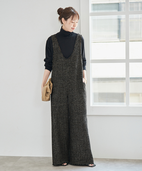 Spick & Span（スピックアンドスパン）の「ツイードUネックオールインワン（つなぎ/オールインワン・レディース・マルチ・38/36）」の7枚目の写真