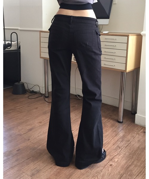 modimood（モディムード）の「フレアフィットセミブーツカットコットンポケットパンツ（その他パンツ・レディース・ブラック/ライトカーキ・LARGE/MEDIUM/SMALL）」の17枚目の写真