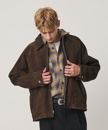 Schott（ショット）の「【別注】＜Schott＞スエード チェック ブルゾン（その他アウター）」