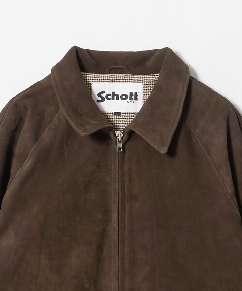 Schott(ショット)の「【別注】<Schott>スエード チェック ブルゾン(その他アウター・メンズ・ダークブラウン・M/L/XL)」の5枚目の写真