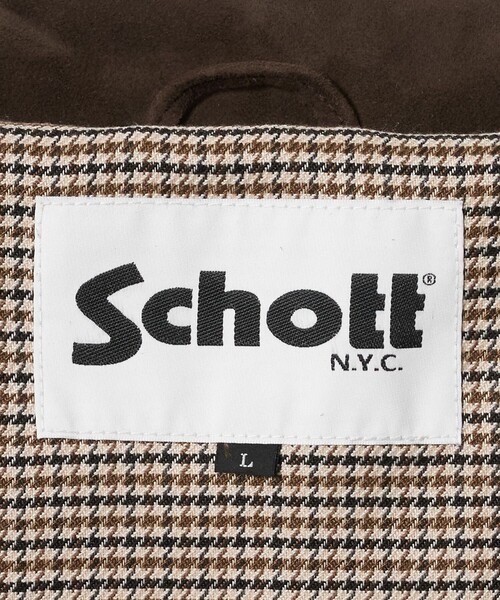 Schott(ショット)の「【別注】<Schott>スエード チェック ブルゾン(その他アウター・メンズ・ダークブラウン・M/L/XL)」の13枚目の写真