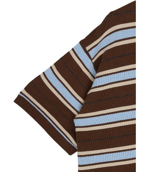 Ameri(アメリ)の「COLOR BORDER POLO KNIT(ニット/セーター・レディース・ブラウン・FREE)」の3枚目の写真