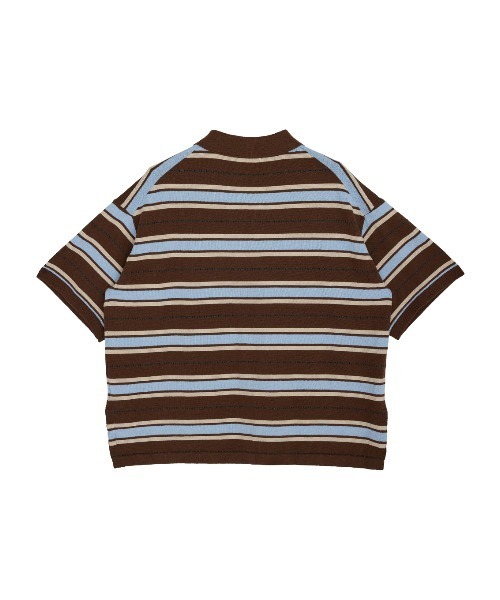 Ameri(アメリ)の「COLOR BORDER POLO KNIT(ニット/セーター・レディース・ブラウン・FREE)」の5枚目の写真