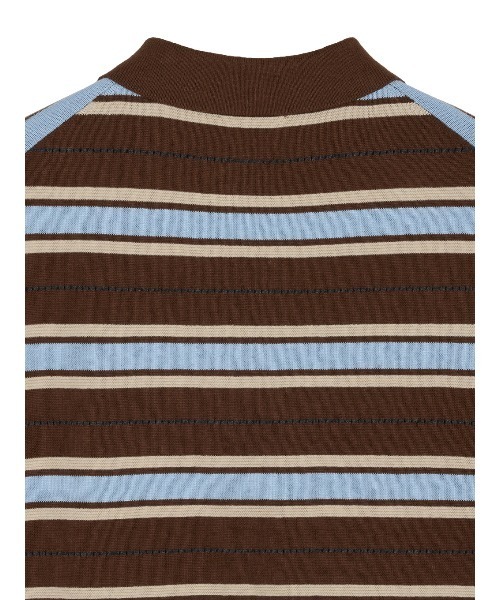 Ameri(アメリ)の「COLOR BORDER POLO KNIT(ニット/セーター・レディース・ブラウン・FREE)」の6枚目の写真