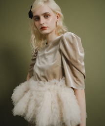 Velour Peplum Separate-Look Dress