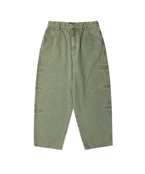 NICE GHOST CLUB(ナイスゴーストクラブ)の「BIG POCKET BALLOON DENIM PANTS カーキ(NG2GFUD110A)(デニムパンツ・レディース・カーキ・SMALL/MEDIUM/LARGE)」の2枚目の写真