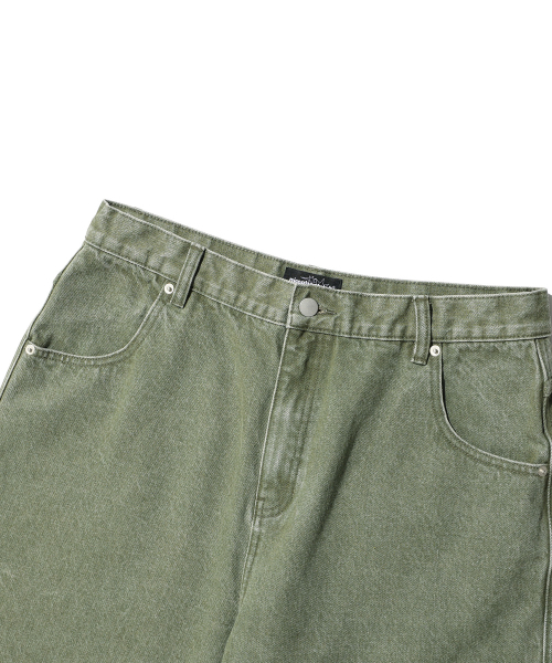 NICE GHOST CLUB(ナイスゴーストクラブ)の「BIG POCKET BALLOON DENIM PANTS カーキ(NG2GFUD110A)(デニムパンツ・レディース・カーキ・SMALL/MEDIUM/LARGE)」の4枚目の写真