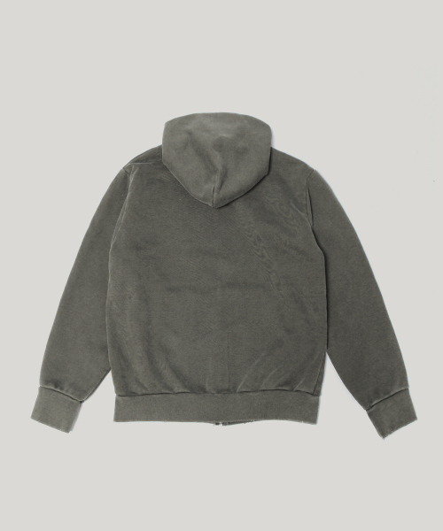 RUSTICCLUB(ラスティッククラブ)の「VINTAGE DISTRESSED HEAVY SWEAT ZIP HOODIE_CHARCOAL(パーカー・メンズ・その他・MEDIUM/LARGE)」の2枚目の写真