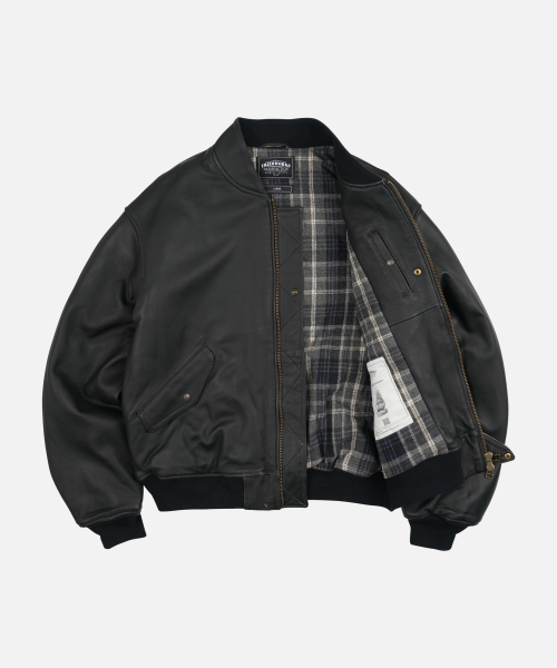FRIZMWORKS(フリズムワークス)の「LAMBSKIN FLIGHT JACKET _ BLACK(ライダースジャケット・メンズ・その他・SMALL/MEDIUM/LARGE/X-LARGE)」の2枚目の写真