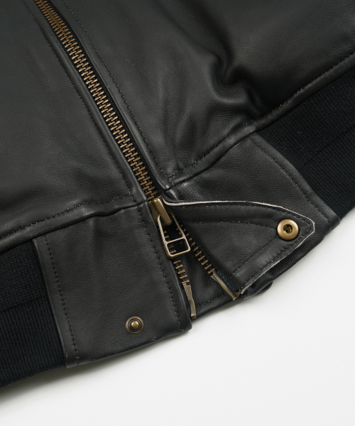 FRIZMWORKS(フリズムワークス)の「LAMBSKIN FLIGHT JACKET _ BLACK(ライダースジャケット・メンズ・その他・SMALL/MEDIUM/LARGE/X-LARGE)」の8枚目の写真