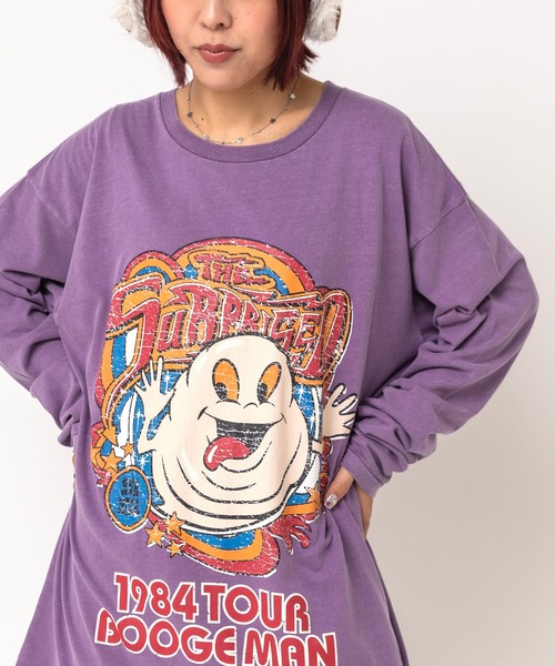 RNA(アールエヌエー)の「M2761 BoogeymanヴィンテージロンT(Tシャツ/カットソー・レディース・パープル/ホワイト/ブラック・MEDIUM)」の3枚目の写真