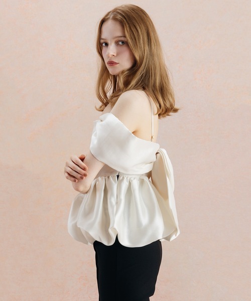 EIMY ISTOIRE(エイミーイストワール)の「PEPLUM JUMPSUIT(パンツドレス・レディース・ホワイト/ブラック・36/38)」の8枚目の写真