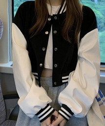 ショート丈スタジャン