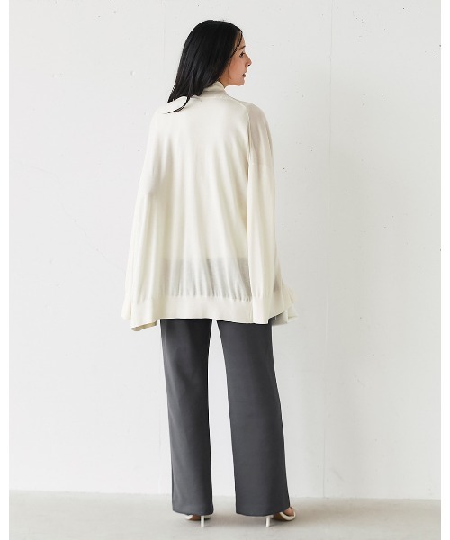DoCLASSE( ドゥクラッセ)の「ライトダンボールニット・ストレートパンツ(その他パンツ・レディース・グレー/チャコール/ライトグレー/ネイビー/バーガンディー・M/L/XL/XXL/S)」の8枚目の写真