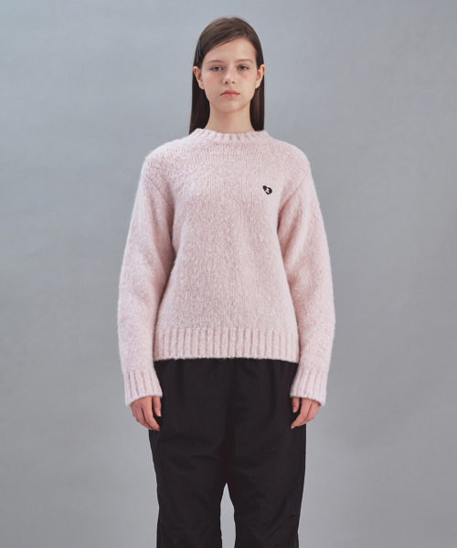 Rest&Recreation(レストアンドレクリエーション)の「HEART LOGO WOOL KNIT TOP - PINK(ニット/セーター・レディース・その他・ONE SIZE)」の2枚目の写真