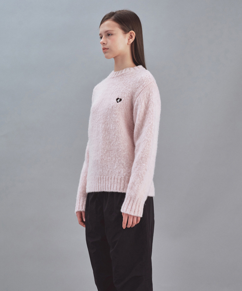 Rest&Recreation(レストアンドレクリエーション)の「HEART LOGO WOOL KNIT TOP - PINK(ニット/セーター・レディース・その他・ONE SIZE)」の3枚目の写真