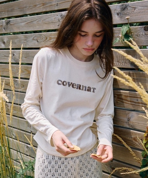 COVERNAT(カバーナット)の「WOMEN COOPER LOGO LONG SLEEVE(Tシャツ/カットソー・レディース・パープル/アイボリー/チャコール・SMALL/MEDIUM)」の8枚目の写真