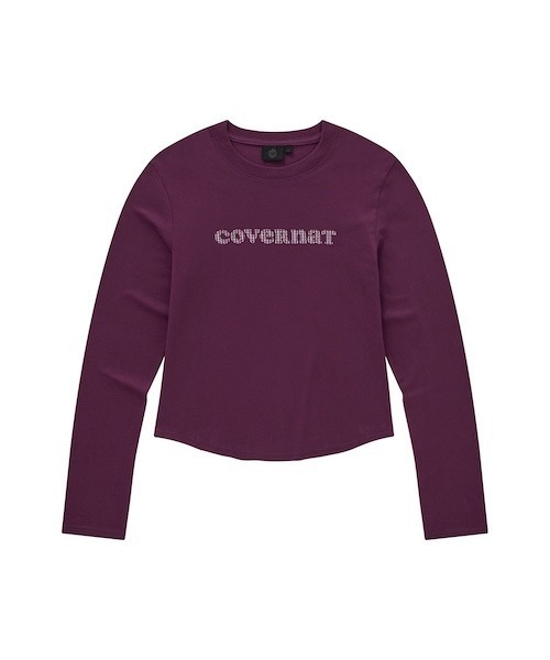 COVERNAT(カバーナット)の「WOMEN COOPER LOGO LONG SLEEVE(Tシャツ/カットソー・レディース・パープル/アイボリー/チャコール・SMALL/MEDIUM)」の9枚目の写真