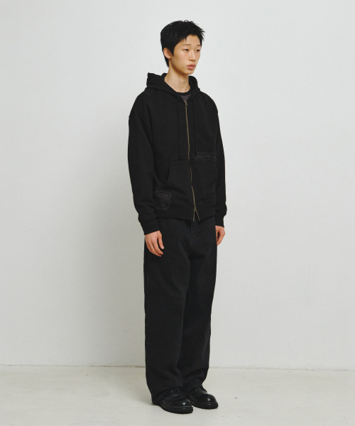 ENDOOR（エンドア）の「Scar ジップアップパーカー（ブラック）（パーカー・レディース・ブラック・LARGE/MEDIUM）」の3枚目の写真