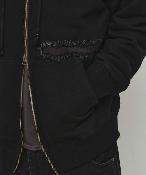 ENDOOR（エンドア）の「Scar ジップアップパーカー（ブラック）（パーカー・レディース・ブラック・LARGE/MEDIUM）」の9枚目の写真