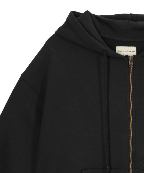 ENDOOR（エンドア）の「Scar ジップアップパーカー（ブラック）（パーカー・レディース・ブラック・LARGE/MEDIUM）」の12枚目の写真