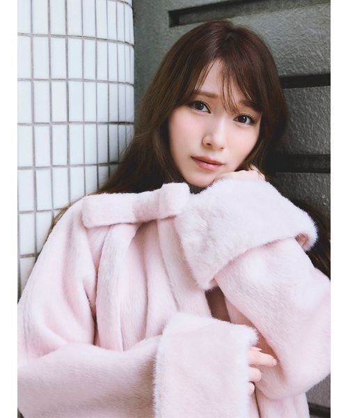 SNIDEL(スナイデル)の「【WEB限定】ファー付きリボンブローチコート(チェスターコート・レディース・ピンク/ブラック/アイボリー・0/1)」の11枚目の写真