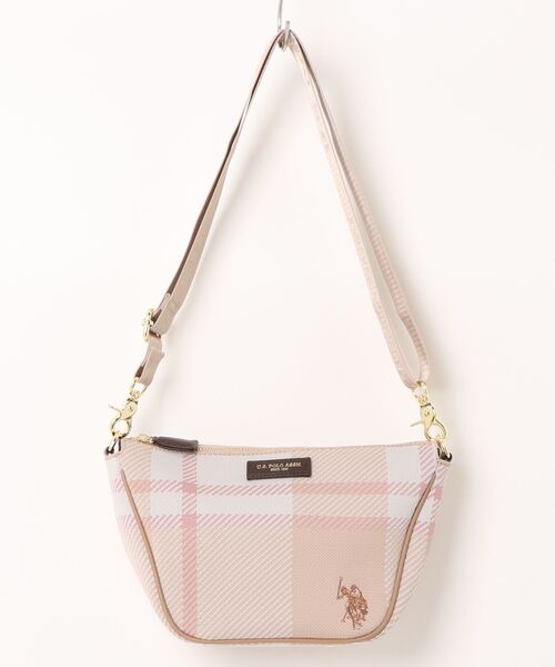 U.S. POLO ASSN.(ユーエスポロアッスン)の「【U.S. POLO ASSN.】ユーエスポロアッスン ジャカードチェック ショルダーバッグ USPA-2742(ショルダーバッグ・レディース・ネイビー系/ブラウン系その他/ピンク系その他/ブラック系その他・FREE)」の4枚目の写真