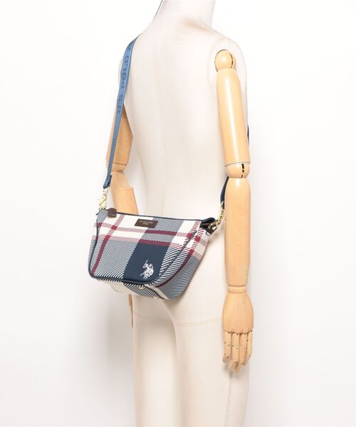 U.S. POLO ASSN.(ユーエスポロアッスン)の「【U.S. POLO ASSN.】ユーエスポロアッスン ジャカードチェック ショルダーバッグ USPA-2742(ショルダーバッグ・レディース・ネイビー系/ブラウン系その他/ピンク系その他/ブラック系その他・FREE)」の9枚目の写真