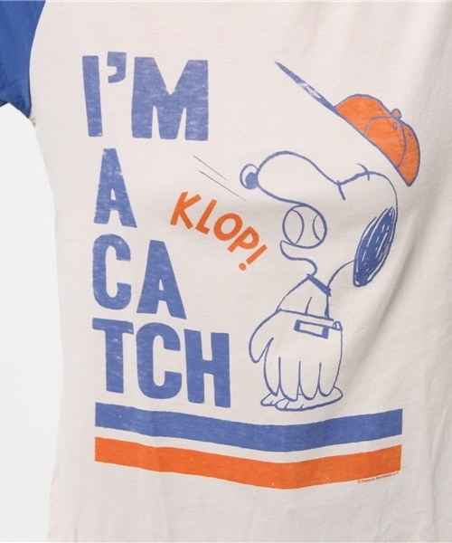 JUNK FOOD（ジャンクフード）の「I'M A CATCH　SNOOPY/スヌーピーTシャツ（Tシャツ/カットソー・レディース・グレー・MEDIUM/SMALL/LARGE/X-SMALL）」の8枚目の写真