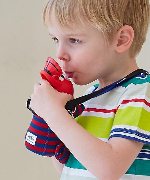 green label relaxing（グリーンレーベルリラクシング）の「thermo mug アニマルボトル/ボーダー（グラス/マグカップ/タンブラー・キッズ・ホワイト/ピンク/レッド・FREE）」の3枚目の写真