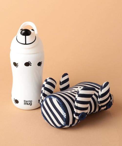 green label relaxing（グリーンレーベルリラクシング）の「thermo mug アニマルボトル/ボーダー（グラス/マグカップ/タンブラー・キッズ・ホワイト/ピンク/レッド・FREE）」の4枚目の写真
