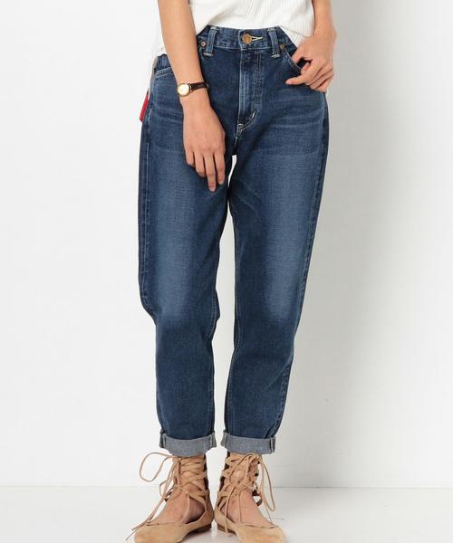 Lee(リー)の「LEEテーパードデニム(コバルト)/ Lee Tapered MID/U DNM◆(デニムパンツ・レディース・コバルトブルー・SMALL/MEDIUM)」の1枚目の写真