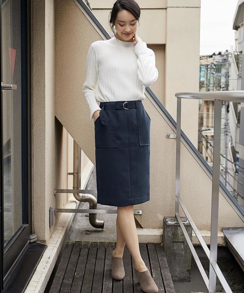 green label relaxing(グリーンレーベルリラクシング)の「KF HandWash FLC RIB H/Nカフス ニット◆(ニット/セーター・レディース・オフホワイト/ライトグレー/ブラウン/ネイビー・FREE)」の8枚目の写真