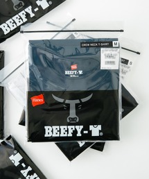 JEANS MATE（ジーンズメイト）の「【HANES/ヘインズ】【旅行・レジャーに】厚手で透けない BEEFY パックTシャツ H5180 ヘインズ ビーフィー Tシャツ 無地 ヘビーウェイト ユニセックス スミクロ・ネイビー登場（Tシャツ/カットソー）」