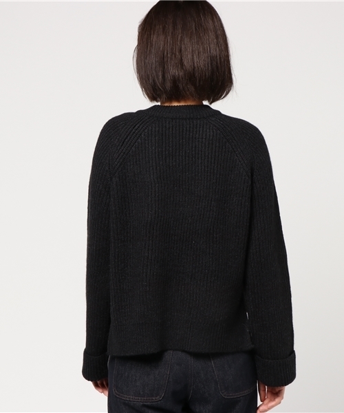 mystic（ミスティック）の「両畦クルーネックニット（ニット/セーター・レディース・ブラック/ピンク/グレー/ベージュ・ﾌﾘ-）」の7枚目の写真