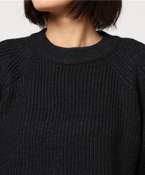 mystic（ミスティック）の「両畦クルーネックニット（ニット/セーター・レディース・ブラック/ピンク/グレー/ベージュ・ﾌﾘ-）」の8枚目の写真
