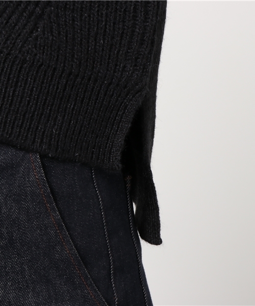 mystic（ミスティック）の「両畦クルーネックニット（ニット/セーター・レディース・ブラック/ピンク/グレー/ベージュ・ﾌﾘ-）」の10枚目の写真