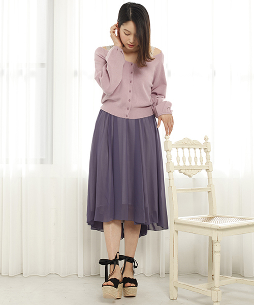 one after another NICE CLAUP（ワンアフターアナザーナイスクラップ）の「2wayセット切替ワンピース（ワンピース・レディース・アイボリー/サックスブルー/ラベンダー・FREE）」の2枚目の写真