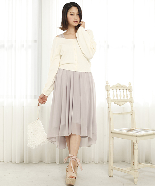 one after another NICE CLAUP（ワンアフターアナザーナイスクラップ）の「2wayセット切替ワンピース（ワンピース・レディース・アイボリー/サックスブルー/ラベンダー・FREE）」の3枚目の写真