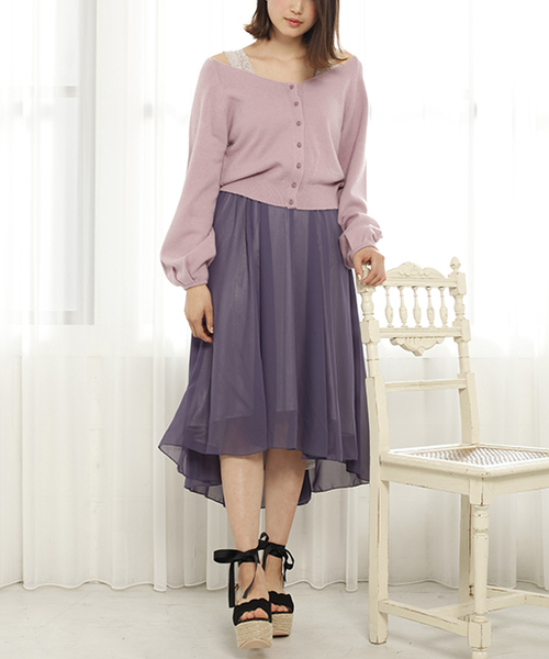 one after another NICE CLAUP（ワンアフターアナザーナイスクラップ）の「2wayセット切替ワンピース（ワンピース・レディース・アイボリー/サックスブルー/ラベンダー・FREE）」の11枚目の写真