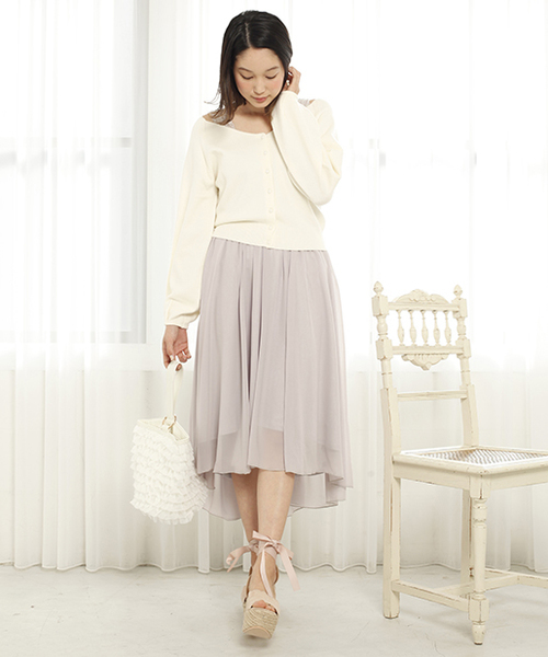 one after another NICE CLAUP（ワンアフターアナザーナイスクラップ）の「2wayセット切替ワンピース（ワンピース・レディース・アイボリー/サックスブルー/ラベンダー・FREE）」の13枚目の写真